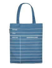 Load image into Gallery viewer, Library Card Tote Bag (14&quot;) Denim