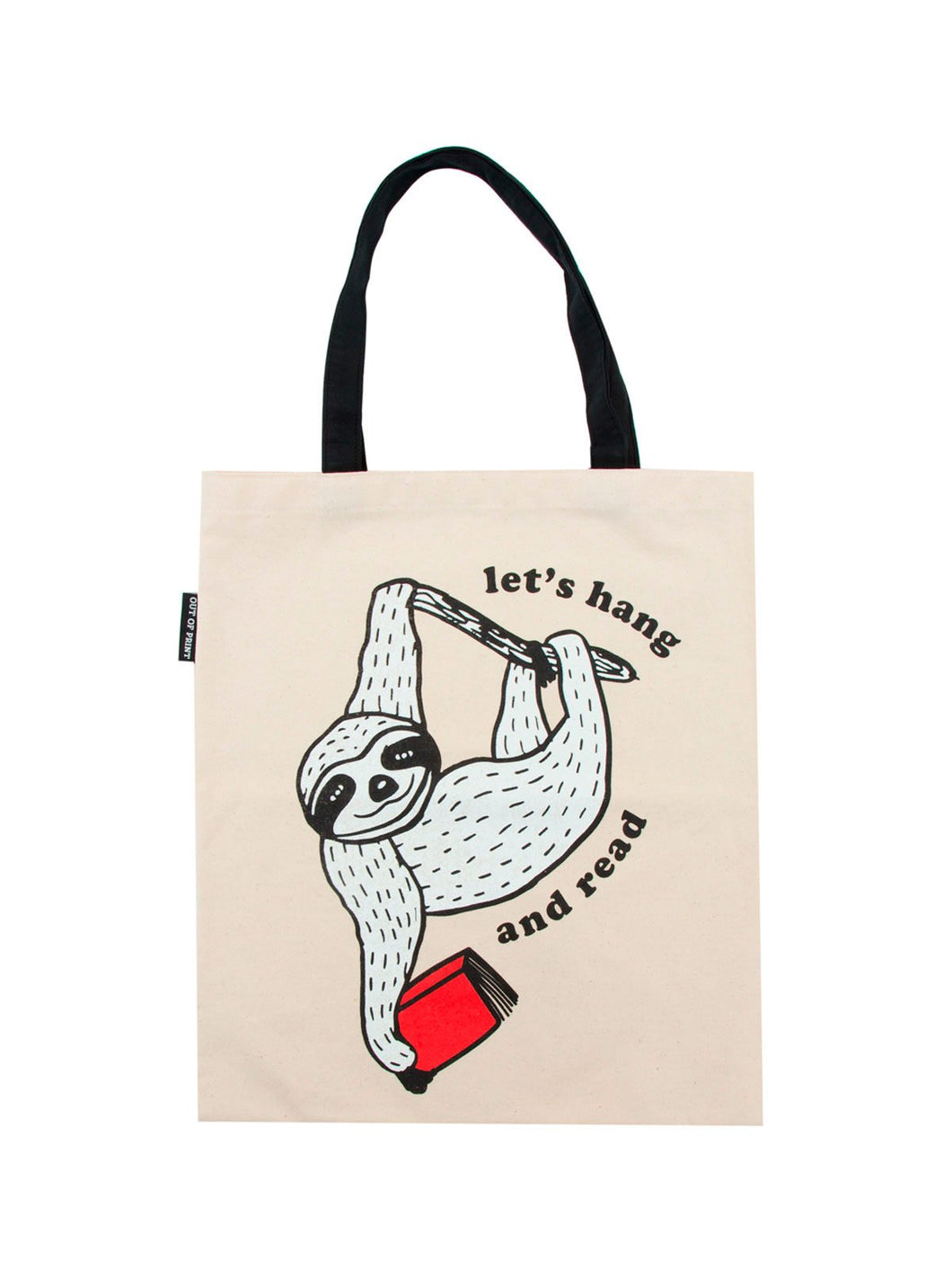 Book Sloth - Let's Hang and Read Tote Bag