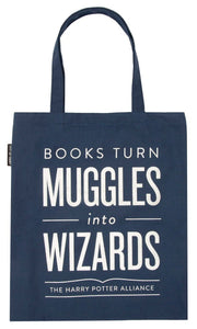 Books Turn Muggles into Wizards Tote Bag