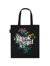 Load image into Gallery viewer, Book Nerd Floral Tote Bag