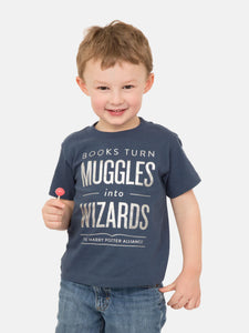 Books Turn Muggles into Wizards Kids T-Shirt