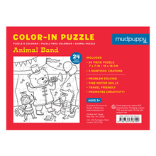 Load image into Gallery viewer, Animal Band Color-in Puzzle