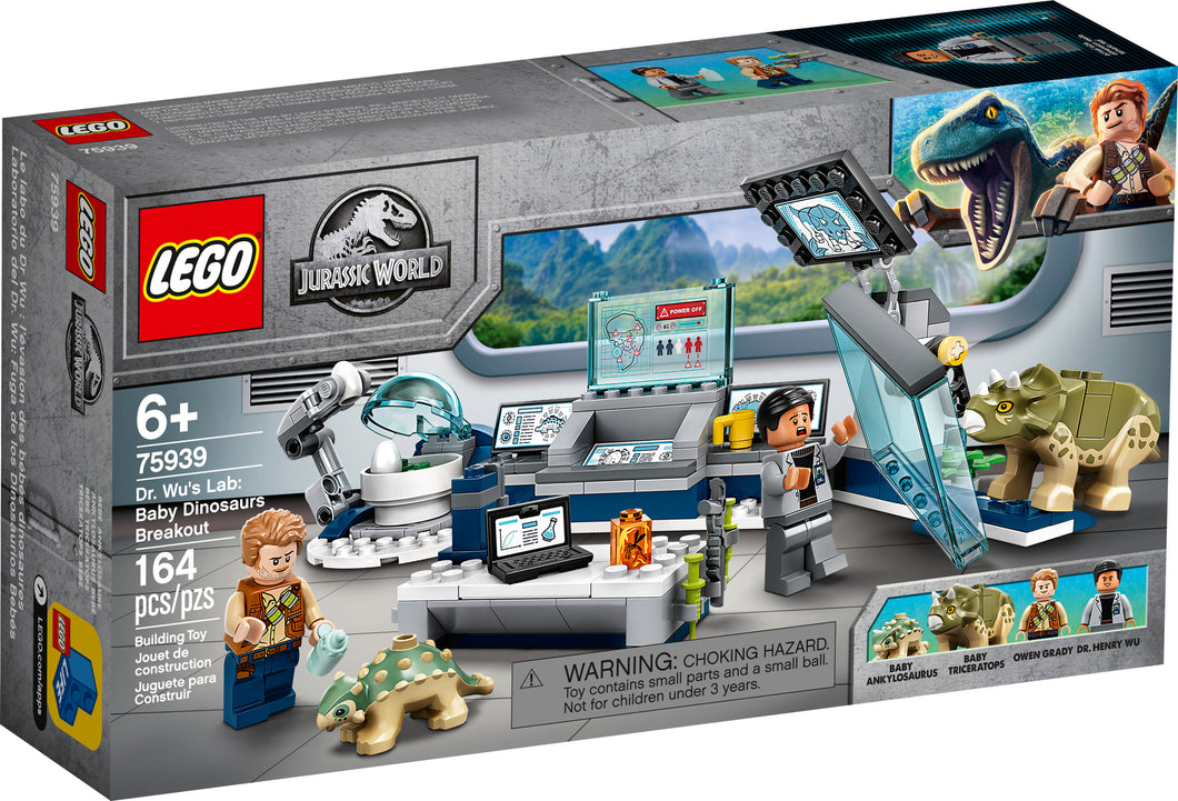 LEGO® Jurassic World 75939 Dr. Wu's Lab: Baby Dinosaurs Breakout (164 pieces)