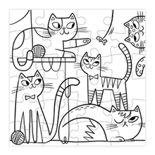 Load image into Gallery viewer, Cat&#39;s Meow Color-in Puzzle