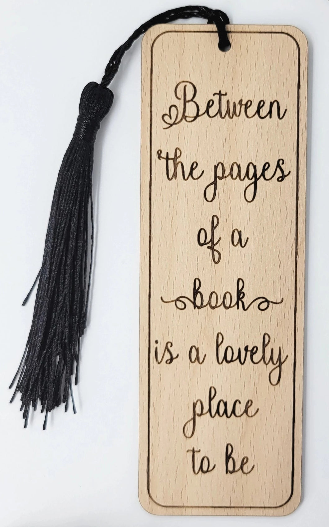 Book Pages Wooden Bookmark
